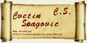 Cvetin Špagović vizit kartica